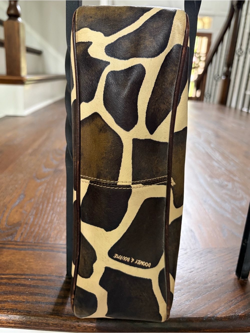Dooney & Bourke Brown and Cream Giraffe-Print Shoulder Bag - Picture 3 of 8